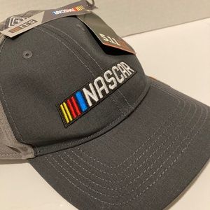 5.11 Tactical NASCAR Baseball Hat. Black and gray with NASCAR on front.